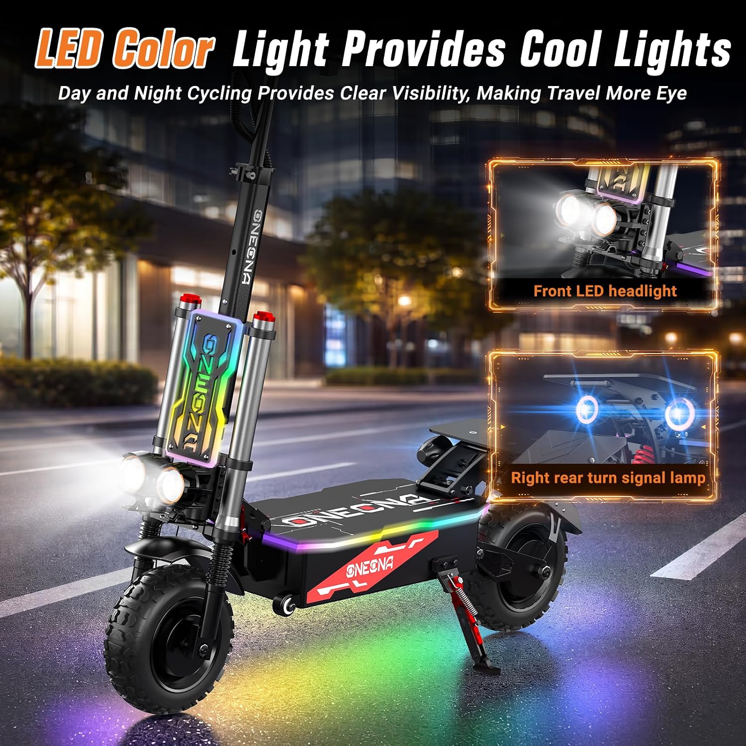 ONEONA GT8 Foldable Off Road E - 60V 5600W Dual Motor Electric Scooter ulasan dan harga