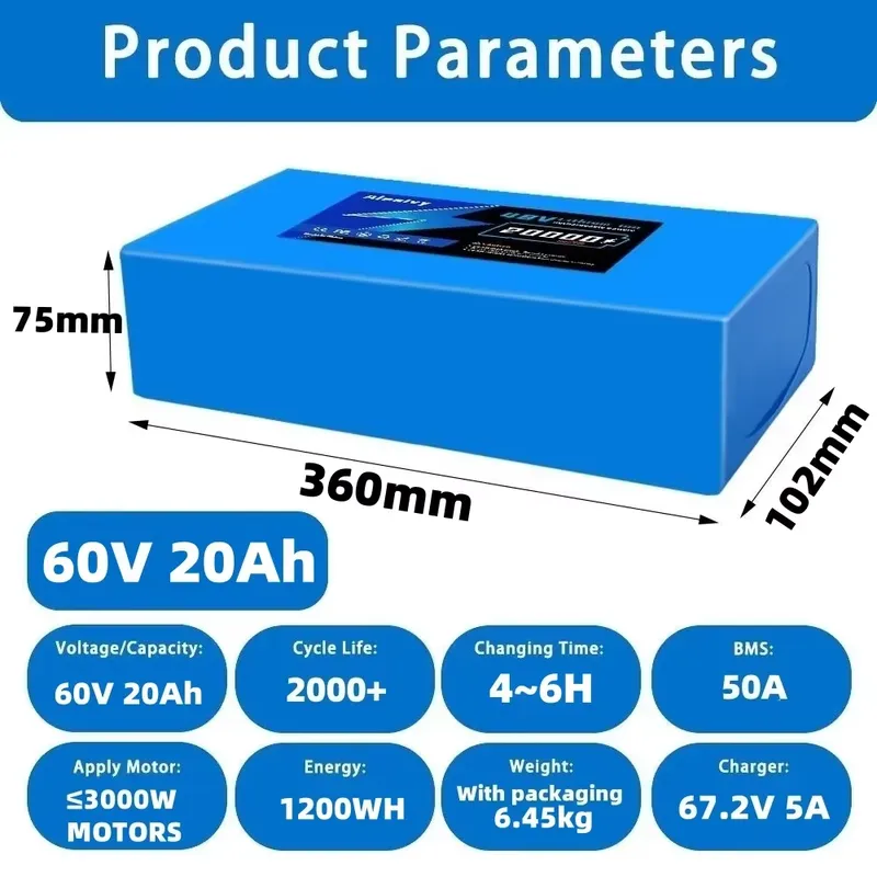 Aleaivy 60V 20AH 30AH 21700 Li - 60V 30Ah Electric Scooter Battery ulasan dan harga